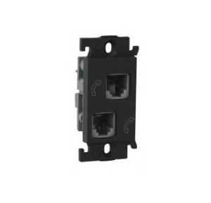 Legrand Mylinc 1M Double RJ 11 Telephone Socket, 6763 34